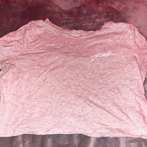 Gray pink crop top